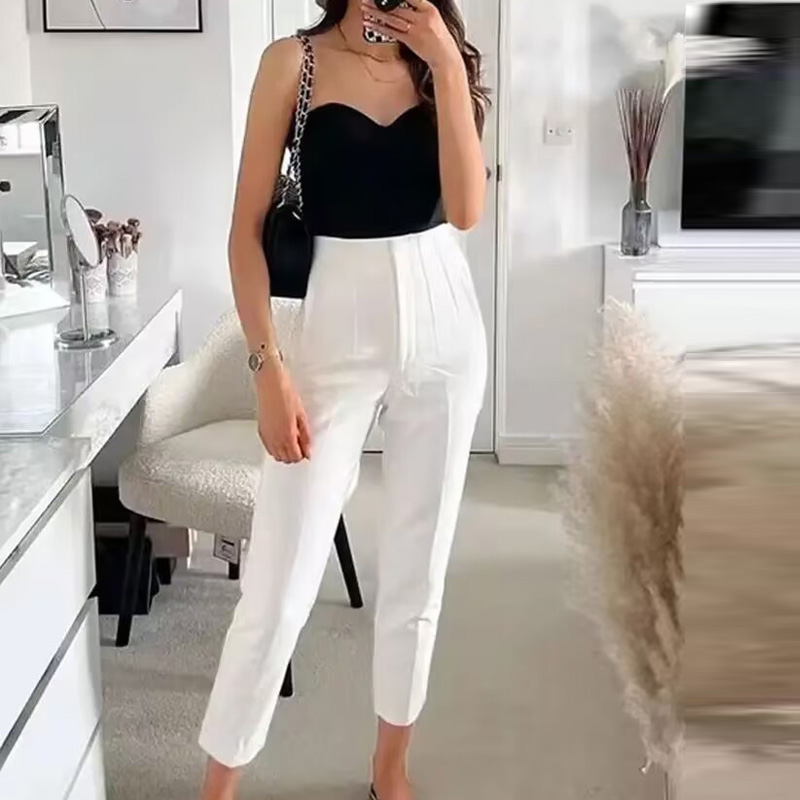 HXAO Ladies Pants Office Wear  - đánh giá và giá Women Formal Wear Black And White