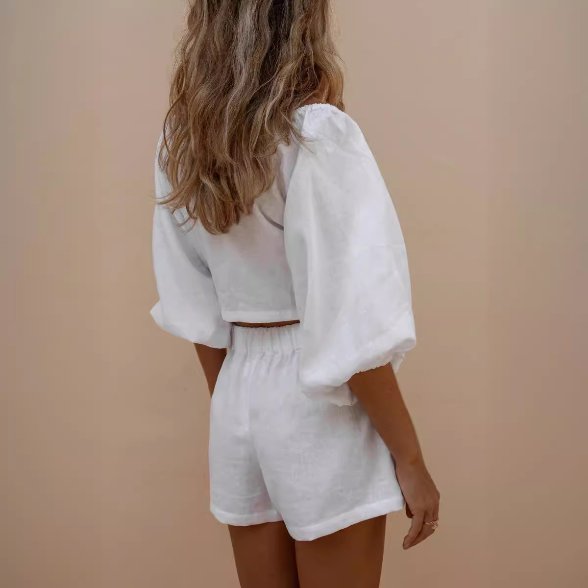 Puff Sleeve Lace Shorts Monoch - đánh giá và giá Monochrome Suit Set