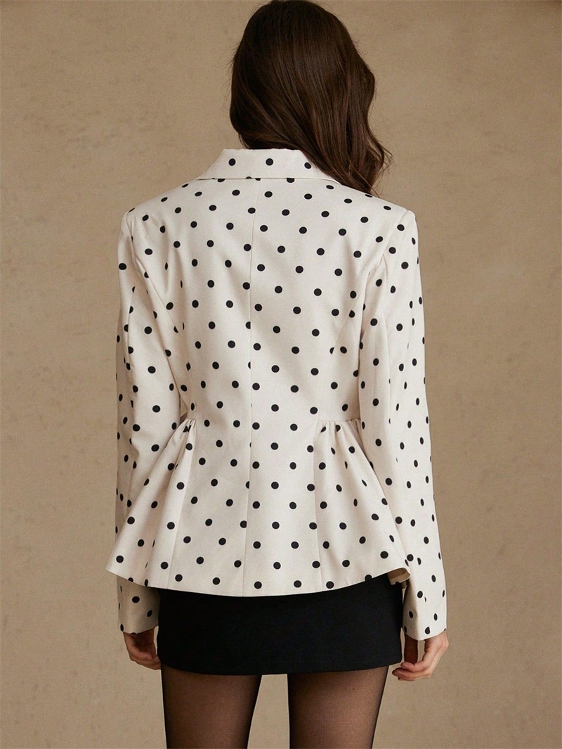 White Black Dot Women Suit Bla - đánh giá và giá Women Formal Wear Black And White