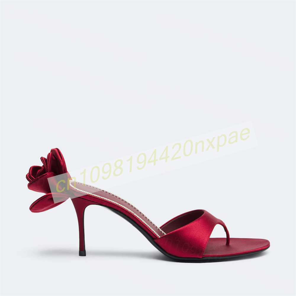 Women Red Satin Thong Mule San - đánh giá và giá Women'S Formal Wear To A Wedding