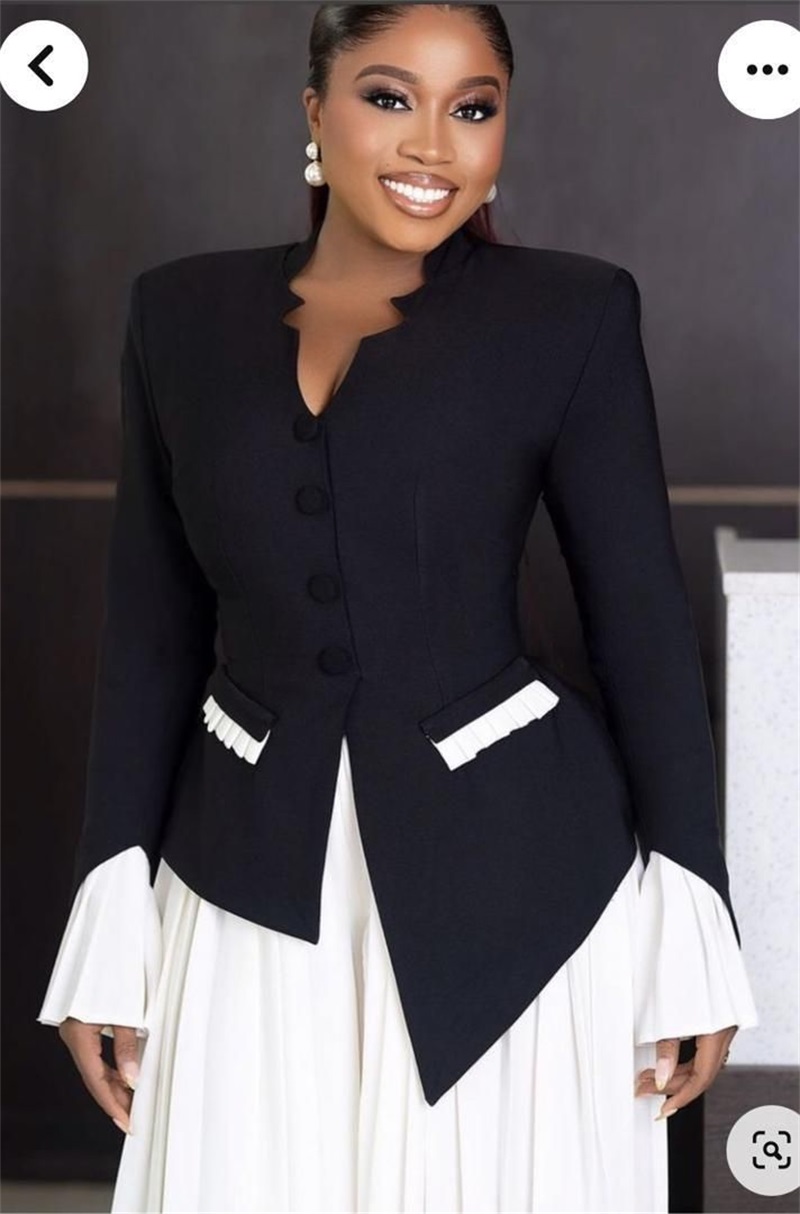 White Black Women Suits Set 2  - đánh giá và giá Women Formal Wear Black And White