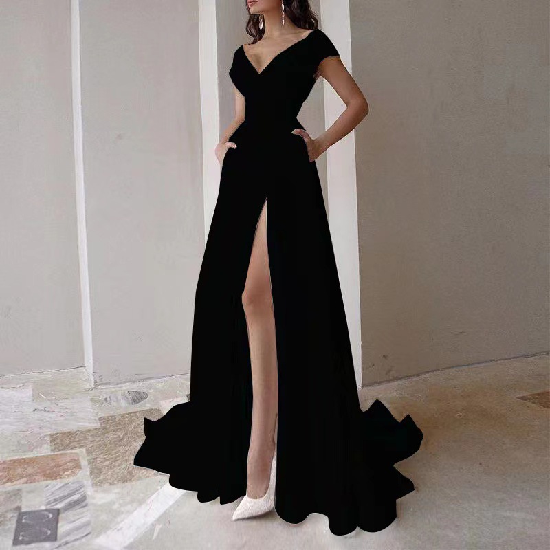 New Elegant Floor Length Lady  - đánh giá và giá Women Formal Wear Black And White